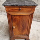 Antique small cabinet French hall cupboard walnut