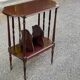 Vinyl or sheet music storage unit, wooden side table with bars