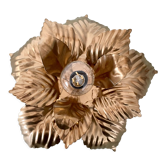 Vintage wall lamp golden leaves