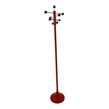 Porte-manteau rouge vintage des années 80