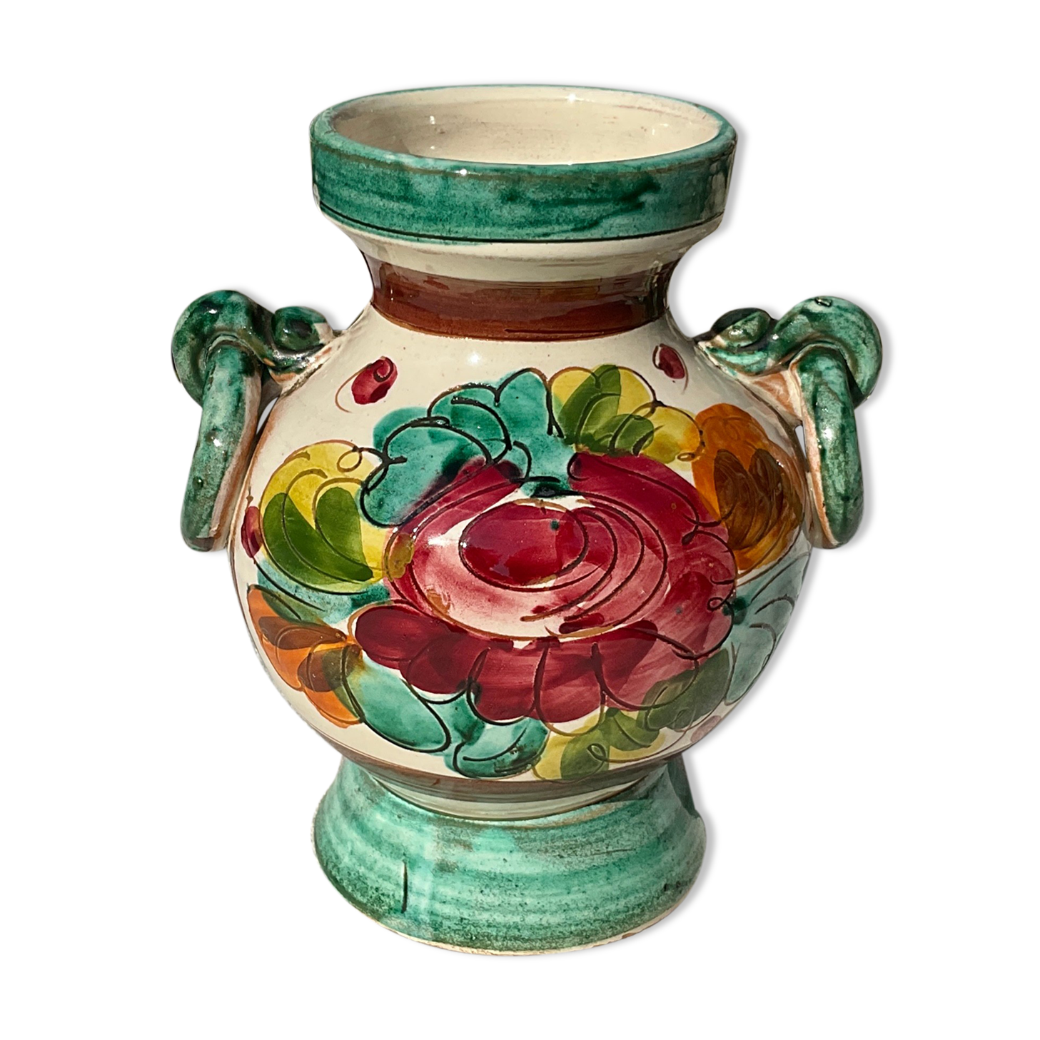 Hand-painted ceramic vase