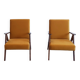 Mid century easy armchairs model B310 Var in velvet