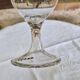 Grand verre ancien émaillé décor floral