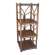 High shelf in vintage bamboo and rattan, 60s