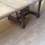 Rectangular wooden table with 9 extensions