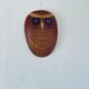 Vintage owl wicker mask or wall totem
