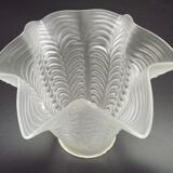 Replacement lampshade in vintage French opaque white glass with fluted edge 0183
