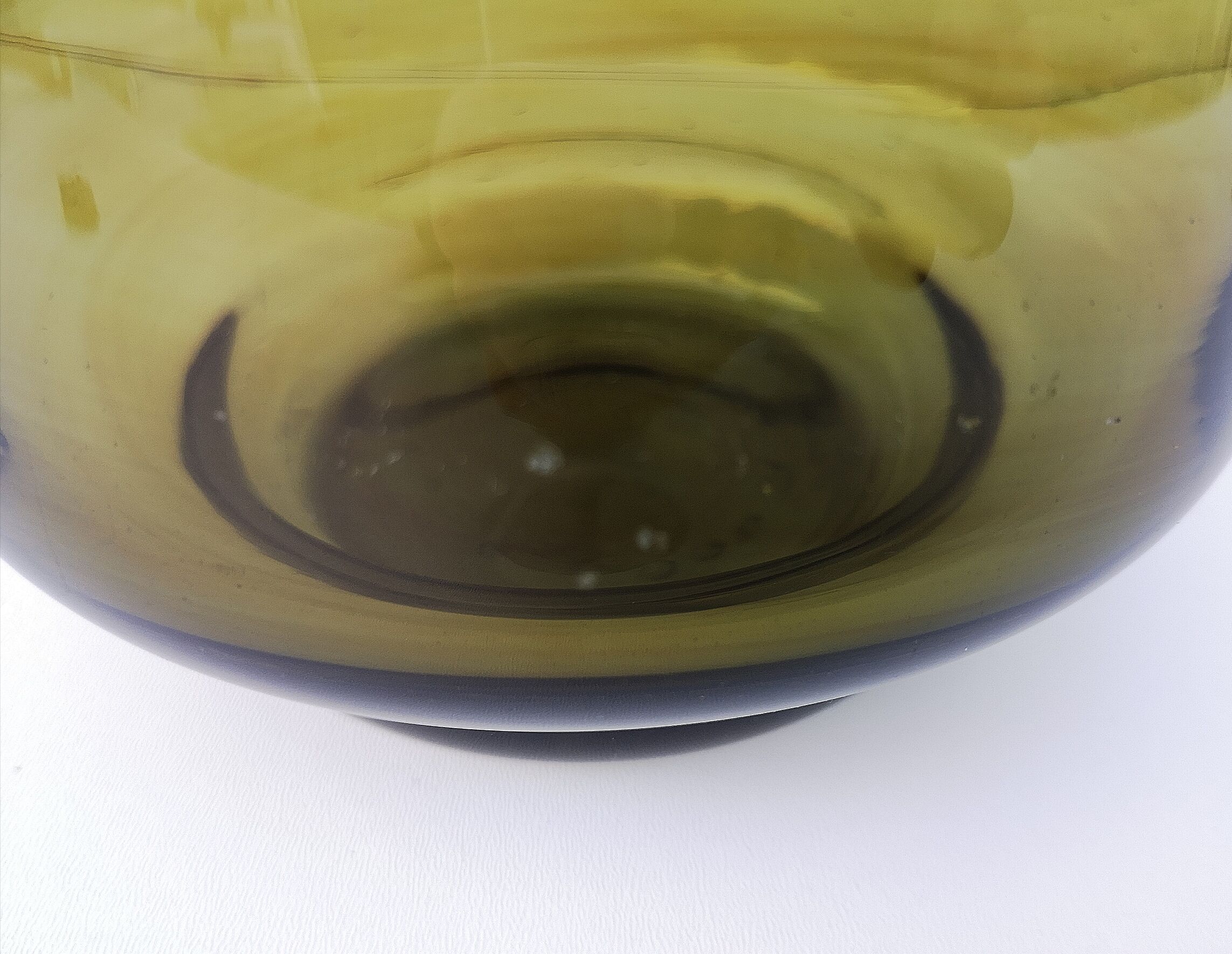 Blown glass vase, signed Claude Morin, Dieulefit
