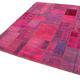 Hand-knotted turkish vintage 180 cm x 236 cm pink patchwork carpet
