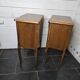 Pair of Louis XV style oak bedside tables
