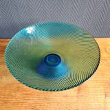 Vintage Glass Blown Fruit Bowl – Blue and Green Design Centrepiece