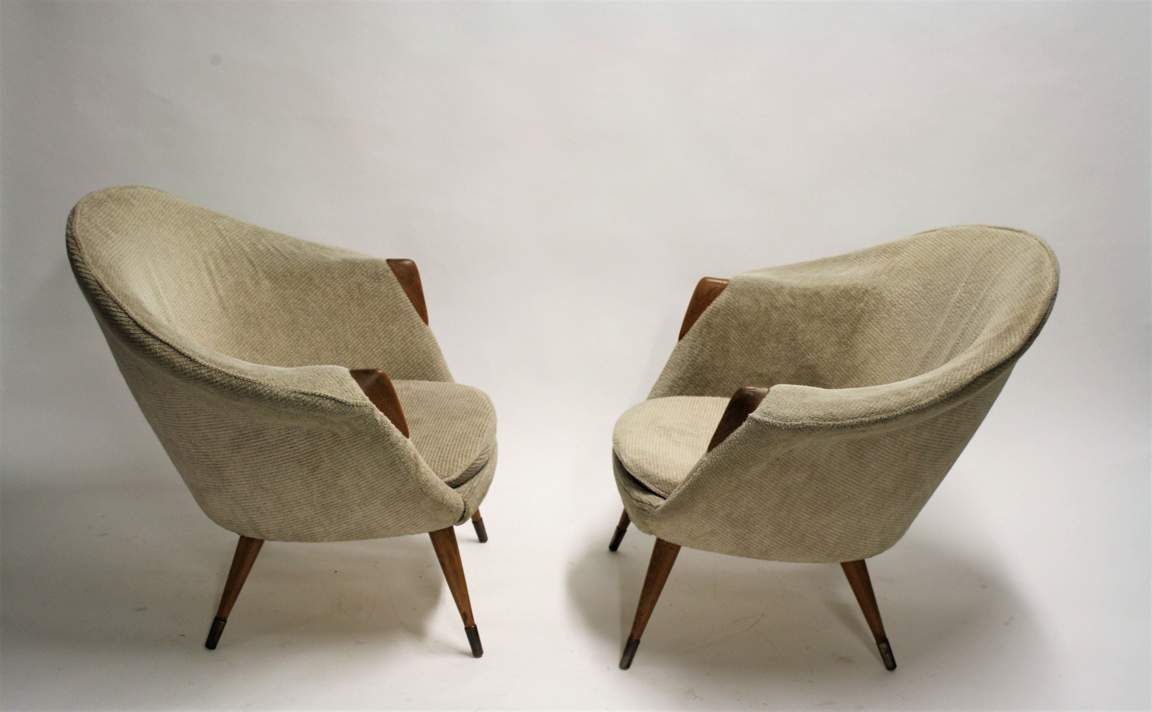 Pair of vintage cocktail chairs, 1960s