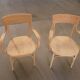 Paire de fauteuil en hêtre et bois courbés
