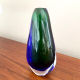 Blue and green murano vase