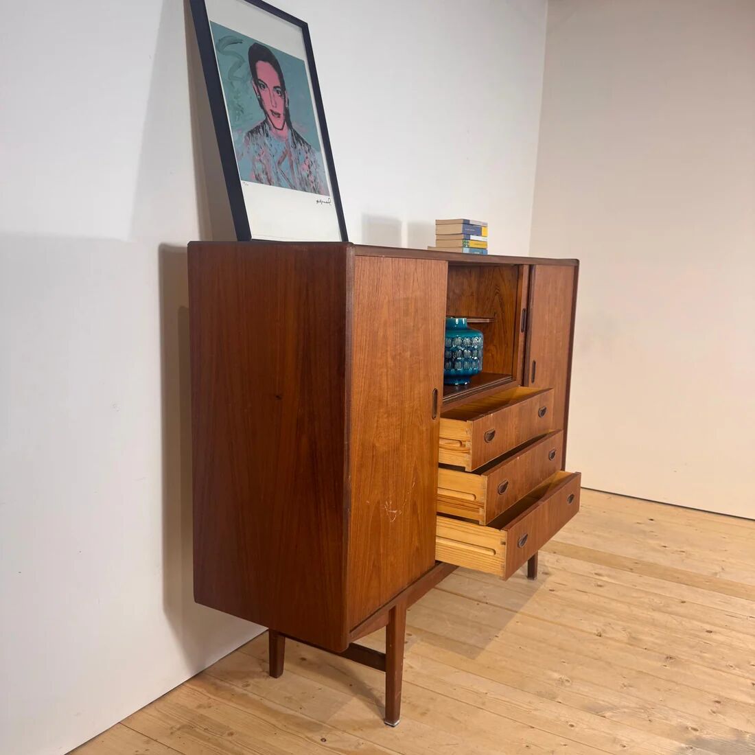 Large Danish teak buffet from the 1960s.
