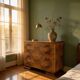 Walnut burl commode, Italian Art Deco, 1940s.