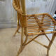 Lot de quatre chaises en rotin