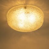 Round Frosted Glass Ceiling Light Murano, Kaiser, Germany, 1970s