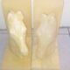 Pair of horse bookends in alabaster, 20th century period