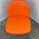 Chauffeuse vintage orange skaï et chrome 1970