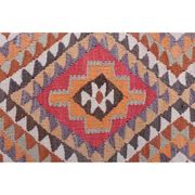 1970s vintage Turkish hand-knotted wool cotton brown runner rug 90x286