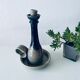 Candle holder in glazed ceramic
