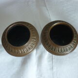 2 cache pots en laiton