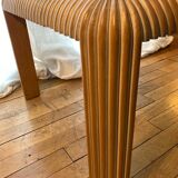 Vintage 80s limewashed gadroon coffee table