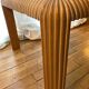 Table basse godrons cérusée 80 vintage