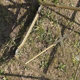 4 blue velvet folding chairs