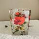 Unique whisky glass with a poppy design, handmade and signed by M.B.