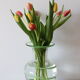 Vase en verre soufflé à motif vert