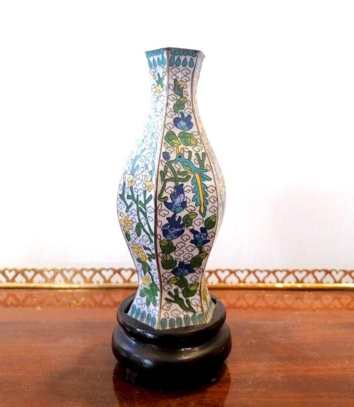 Soliflore vase in partitioned bronze China