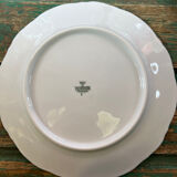 6 plates golden white dessert monogram