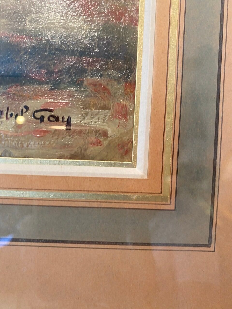 Old painting, still life with cloves by Abel Gay (1877-1961)