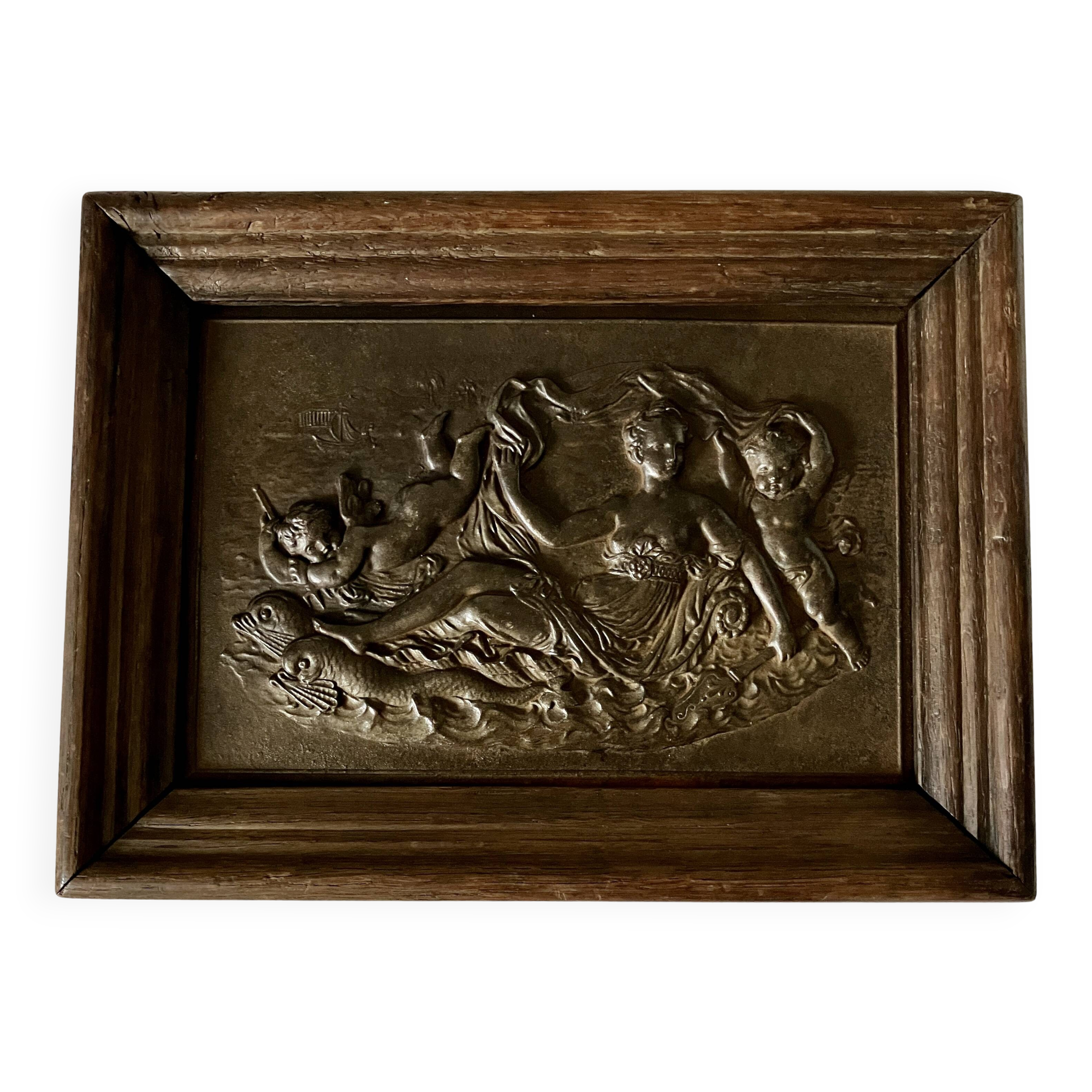 Plaque en bronze "Déesse marine" 19°siécle