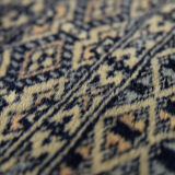 Vintage pakistani hand-woven oriental blue bukhara rug from ikea, 1960s