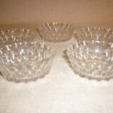 Mont blanc cups in pressed molded glass
