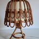 Pair of bamboo bedside lamps