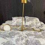 brass and alabaster ceiling light