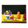 Painting oil on canvas colorful still life vintage