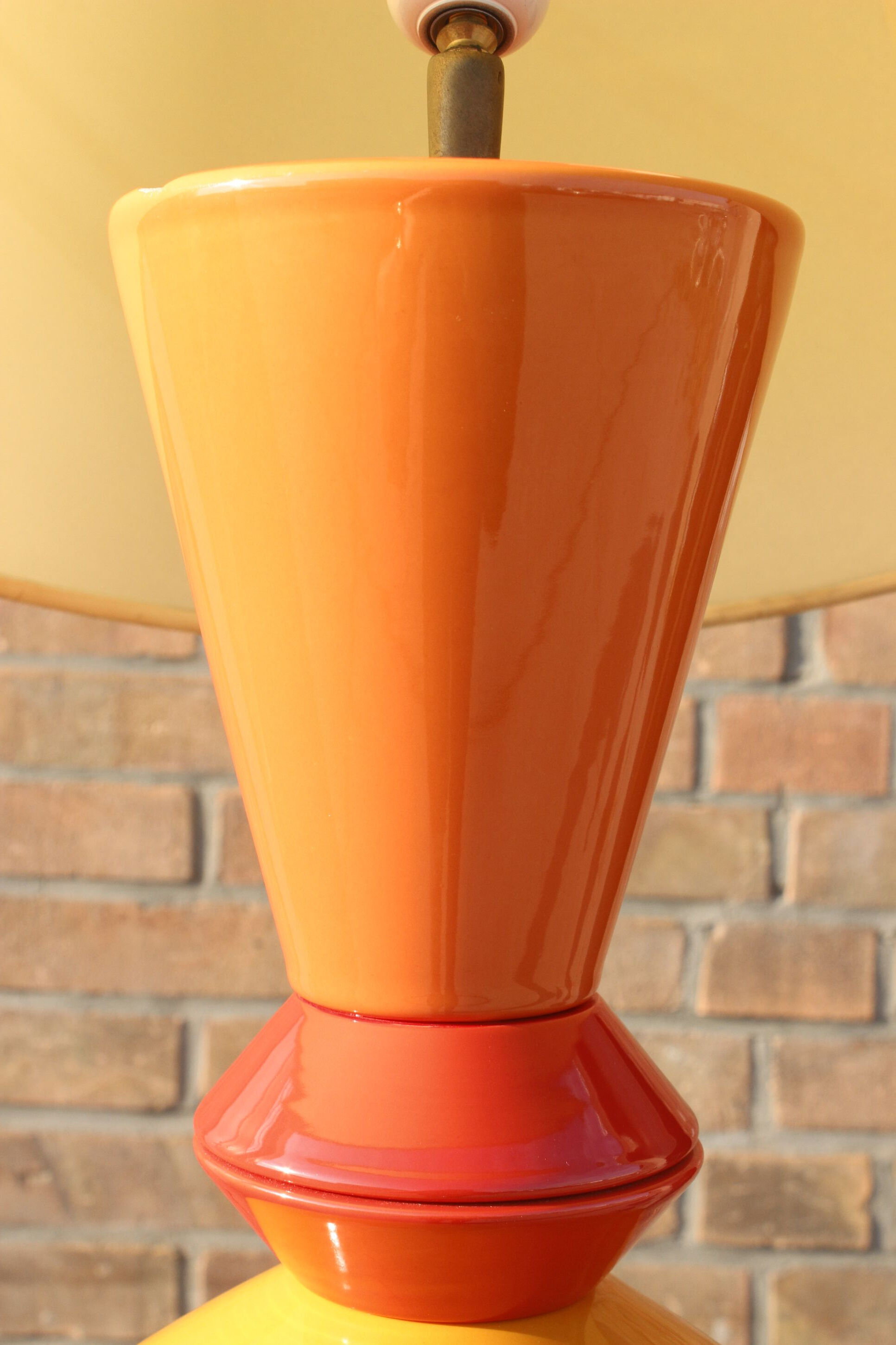 Lampe de bureau en céramique de lampes d'Albret, France, 1990