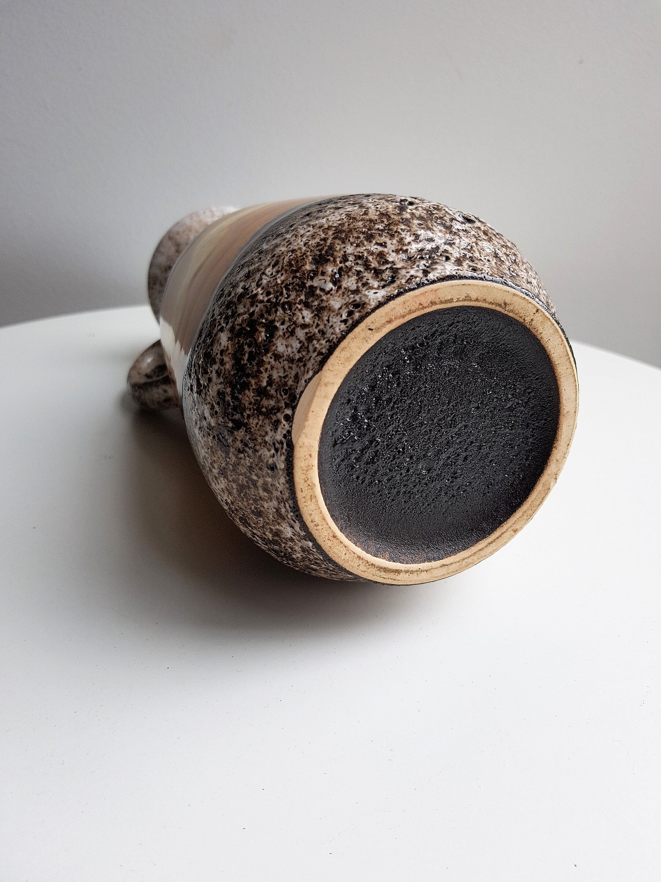 Vase in colorful stoneware vintage 70