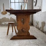 Monastery-style farmhouse table, pine, 210cm