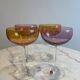 Set of 4 vintage coloured stemmed glasses