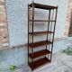 Vintage rattan bookcase shelf 70s