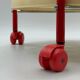 Vintage 1960s Red and Beige Bar Cart