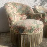 2 fauteuils crapauds vintage