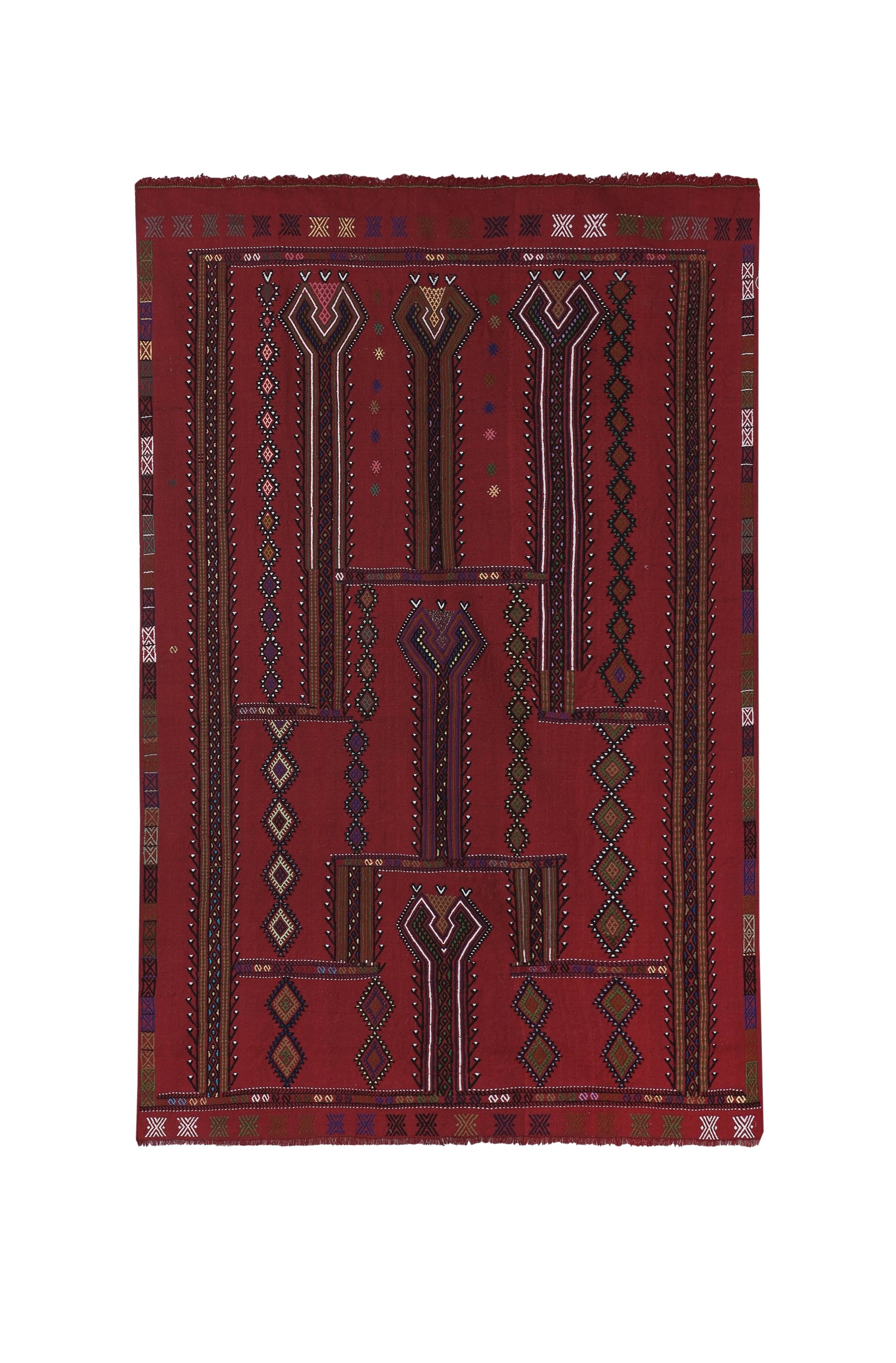Vintage Turkish Oushak Rug Handwoven 151x235 cm