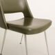 Vintage chairs imitation leather green khaki metal foot